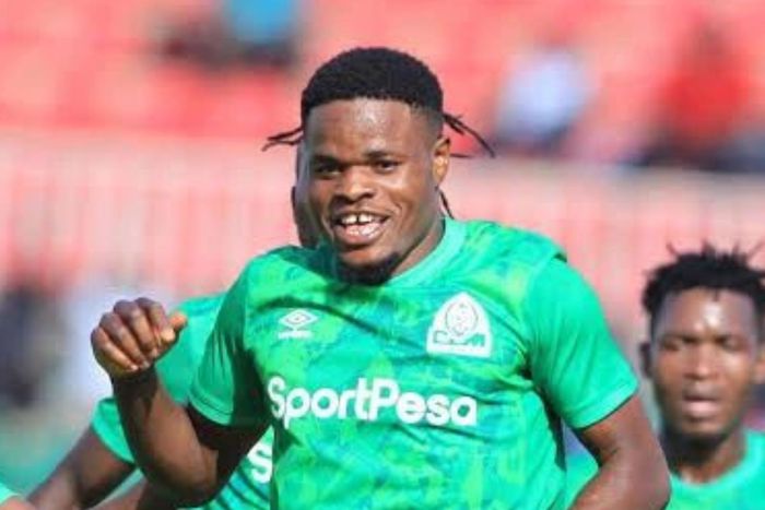 Gor Mahia striker Benson Omala in FKF Premier League action action.