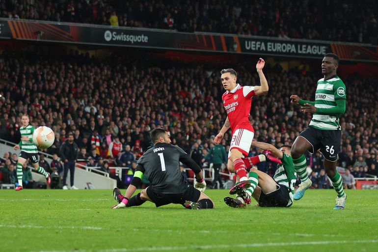 Leandro Trossard's shot came off the left post in extra time