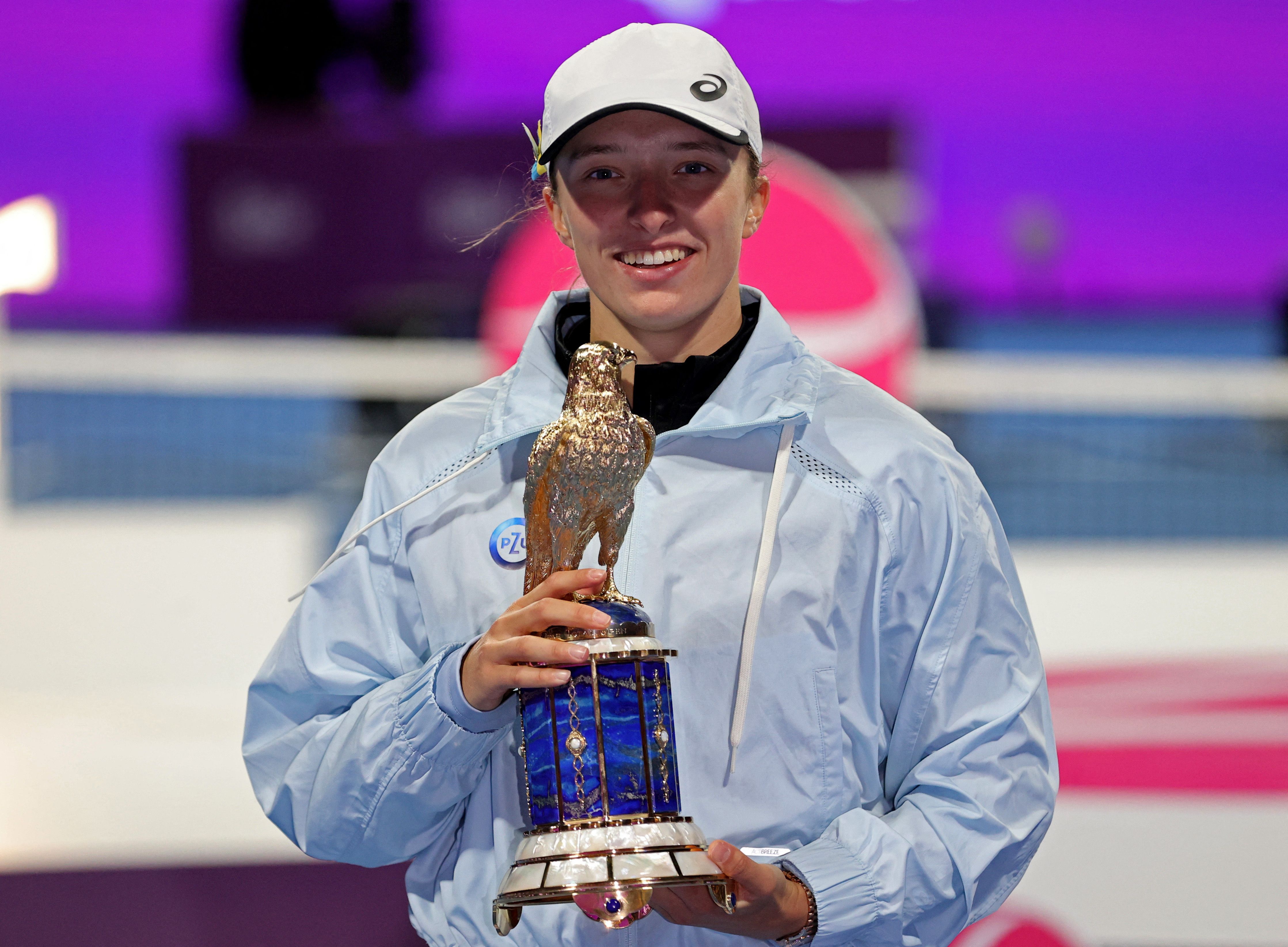 Iga Swiatek won the 2023 Doha title defeating Jessica Pegula
