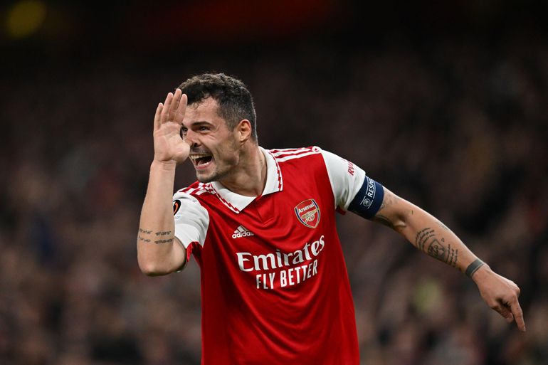 Granit Xhaka opened the scoring for Arsenal against Sporting CP