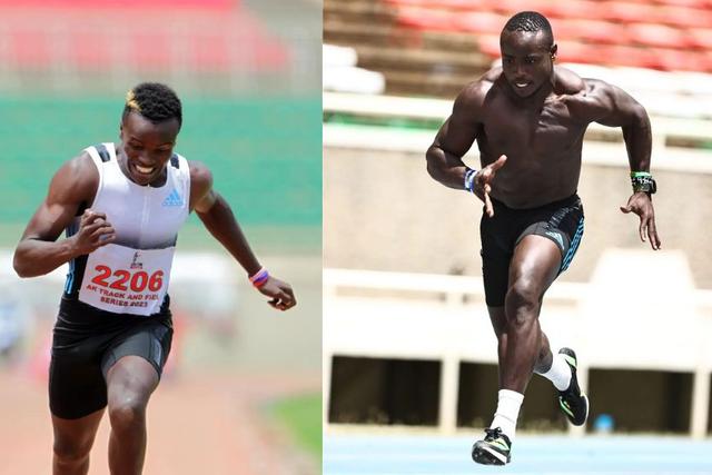 A collage of Isaac Omurwa and Ferdinand Omanyala.