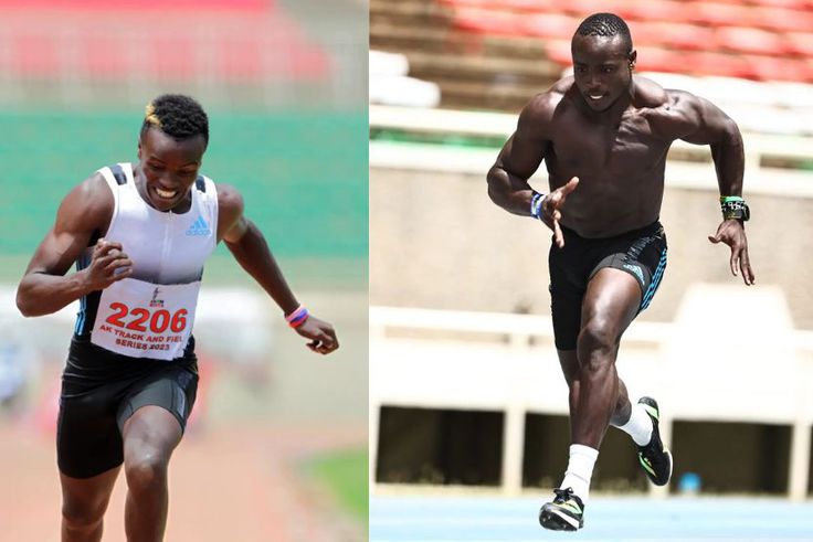 A collage of Isaac Omurwa and Ferdinand Omanyala.