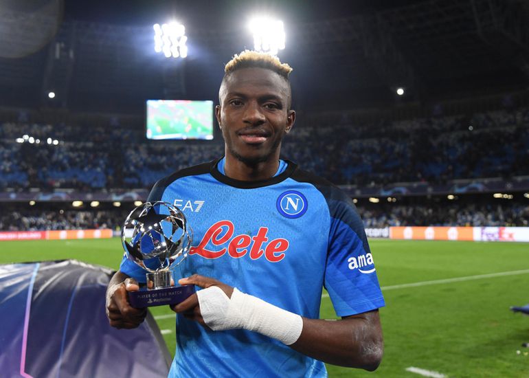 Napoli vs Frankfurt: Osimhen shines again.