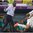 Otto Addo barks instructions to Jordan Ayew at the FIFA World Cup, Qatar 2022.