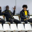 Dortmunds Felix Nmecha (v.li.), Otto Addo and Dortmunds Karim Adeyemi || Image credit: Imago