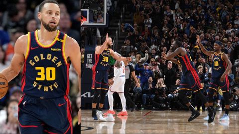 Steph Curry powers Warriors to beat Knicks