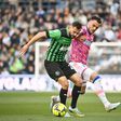 Davide Frattesi in action against Juventus
