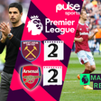 West Ham vs Arsenal: Full Time Reactions as Gunners slip up in title race