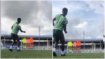 18-year-old Enyimba wonderkid impresses with free kick routine as NPFL champions host Heartland