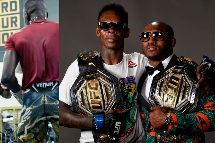 Ahead of a possible fight at middleweight, Nigerian UFC stars Israel Adesanya and Kamaru Usman exchange blows in training.