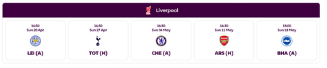 Liverpool matches