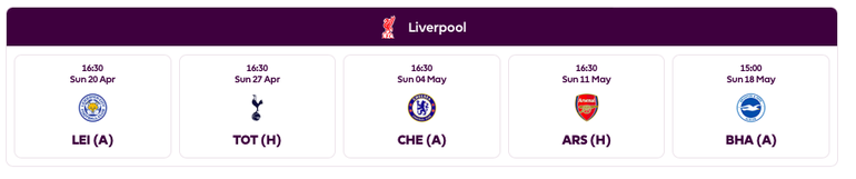 Liverpool matches