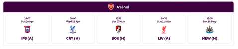 Arsenal matches