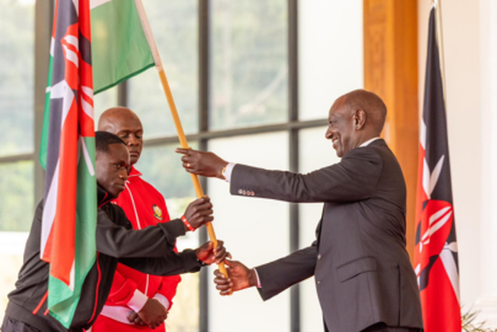 President Ruto. Kasarani Stadium. Nyayo Stadium. 2024 CHAN. 2027 AFCON. Talanta Stadium. Rising Stars.