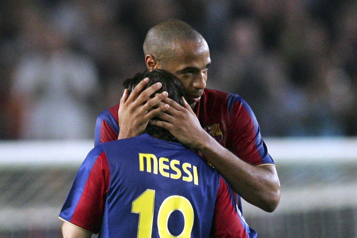 Lionel Messi and Thierry Henry were teammates at Barcelona