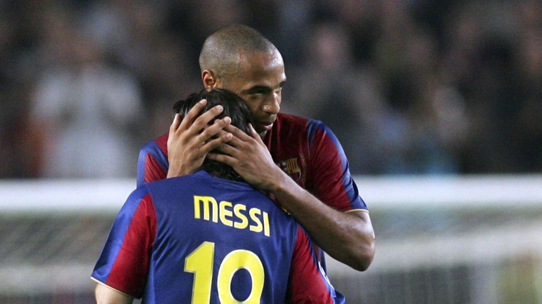 Lionel Messi and Thierry Henry were teammates at Barcelona