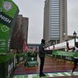 Kenya's Nicholas Kosimbei wins the 2022 Atlanta City Half Marathon.