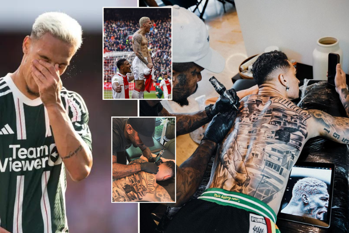 Antony: Man U’s €108m flop ‘angers’ Red Devils fans with new back tattoo of his Ajax goal