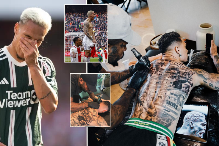 Antony: Man U’s €108m flop ‘angers’ Red Devils fans with new back tattoo of his Ajax goal