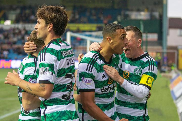 Celtic players light up Glasgow with Scottish Premiership title celebrations at local bar