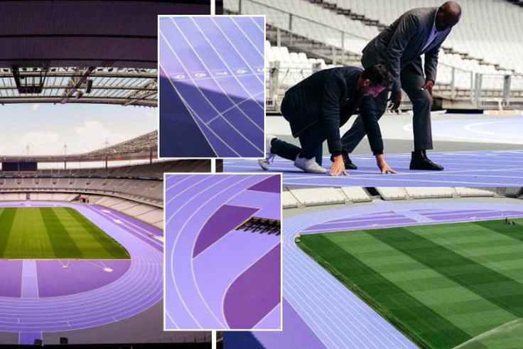 Stade de France New Look: Carl Lewis unveils first-of-its-kind Purple track for Paris 2024 Olympic games