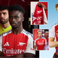 Bukayo Saka and Martin Odegaard models Arsenal’s new home shirt for the 2024/25 season