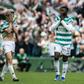 Kelechi Iheanacho celebrates league win with Celtic teammates | BBC