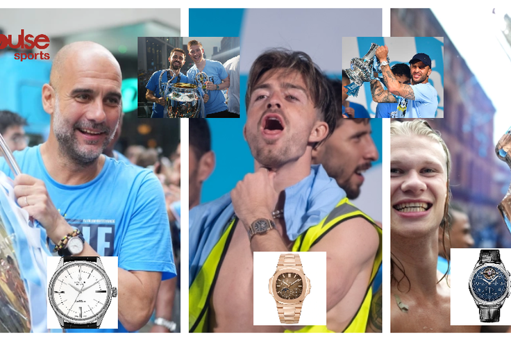 Grealish and other Man City players flaunt their wristwatches
