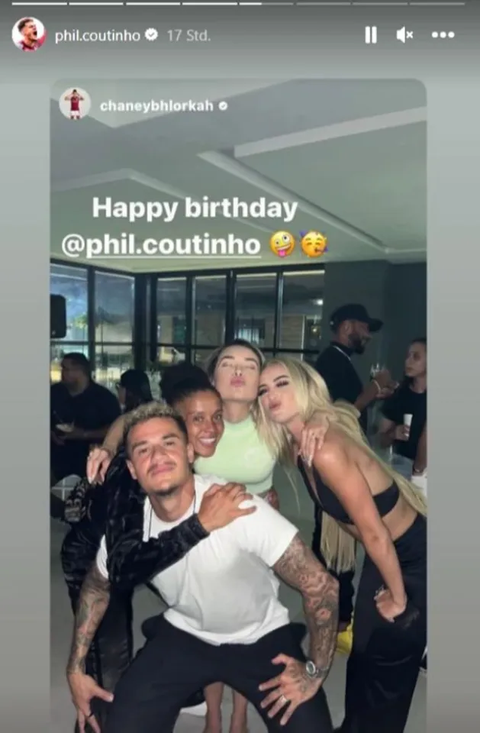 Alisha Lehmann at Coutinho's birthday party