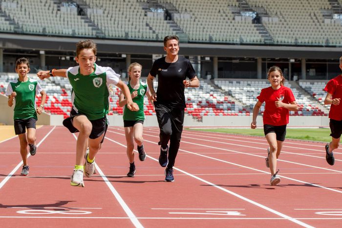 Sebastian Coe's inaugural lap at Budapest's brand new National Athletic Centre