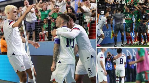 Four red cards witnessed in USA's victory over Mexico in CONCACAF Nations League