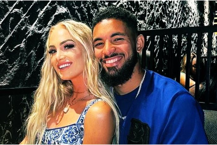 The power couple from Aston Villa Douglas Luiz and Alisha Lehmann.