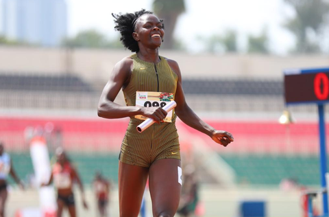 Mary Moraa's fingers crossed on Kenya's chances of sealing Olympic qualification in the mixed relay