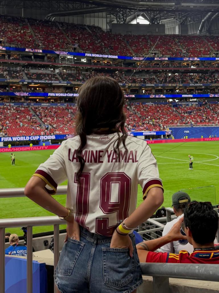 Lamine Yamal's girlfriend Ines Garcia at the World Cup