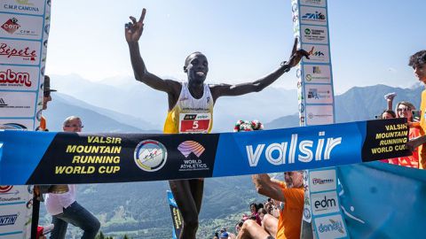 Patrick Kipng’eno and Andrea Mayr reign supreme at Piz Tri Vertical with new course records
