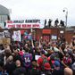 Crystal Palace fans protest demotion by UEFA from Europa League to Conference League.