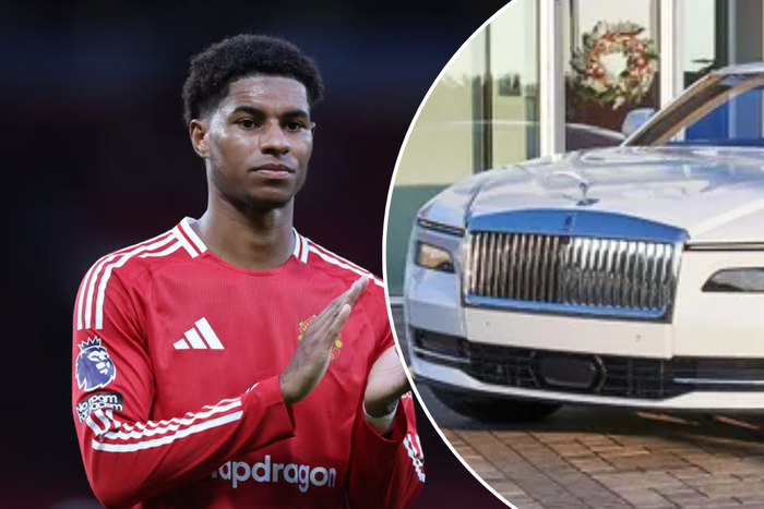 Marcus Rashford leaves fans in awe after showing up at Carrington with ₦718 MILLION Rolls Royce Spectre