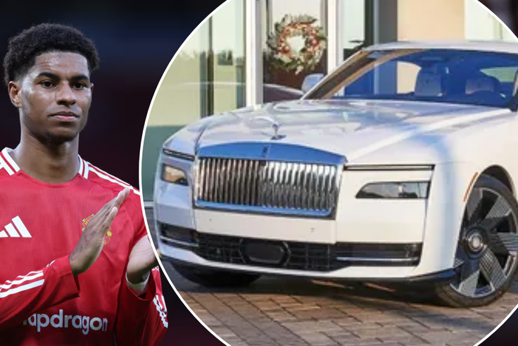 Marcus Rashford leaves fans in awe after showing up at Carrington with ₦718 MILLION Rolls Royce Spectre
