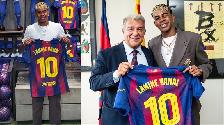 Lamine Yamal will wear the number 10 for Barcelona, following in the footsteps of Lionel Messi.