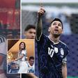 Tears of joy: Lionel Messi’s wife Antonela Roccuzzo appears emotional during Argentina’s dramatic against England in World Cup semifinals