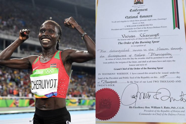 Vivian Cheruiyot receives top Presidential award for outstanding contribution to national pride