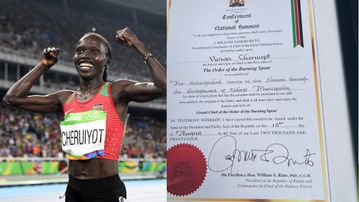 Vivian Cheruiyot receives top Presidential award for outstanding contribution to national pride