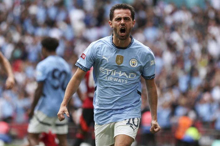 Man City star Bernardo Silva celebrates | IMAGO
