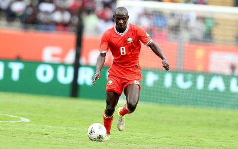 Harambee Stars midfielder Alpha Chris Onyango
