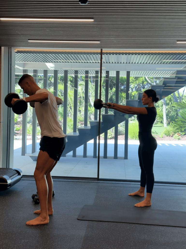 Ronaldo and Georgina working out before their wedding || Photographed by Juergen Teller