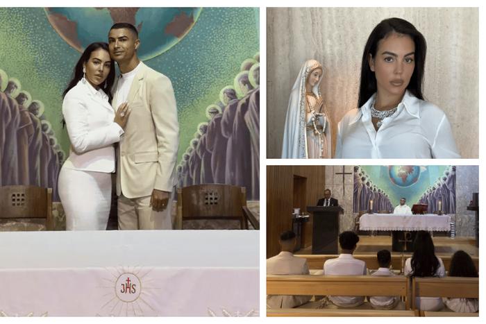Mum missing as Ronaldo and Georgina drop wedding photos