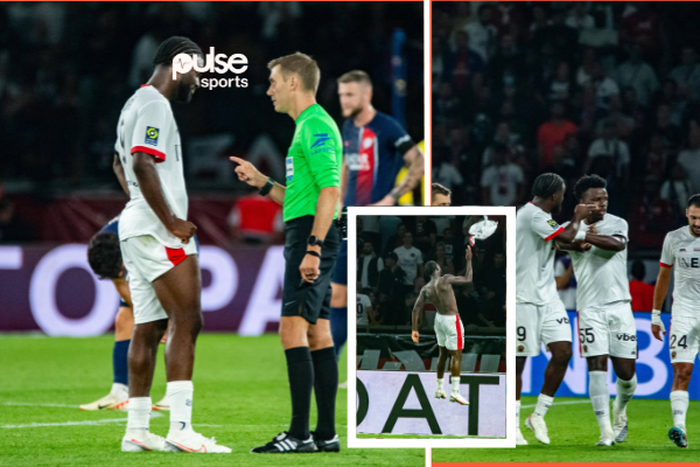 Kylian Mbappe clashes with Terem Moffi in Psg vs Nice || Image credit: Imago