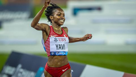 Winfred Yavi upsets Kenyan trio with world leading time to bag Diamond League trophy