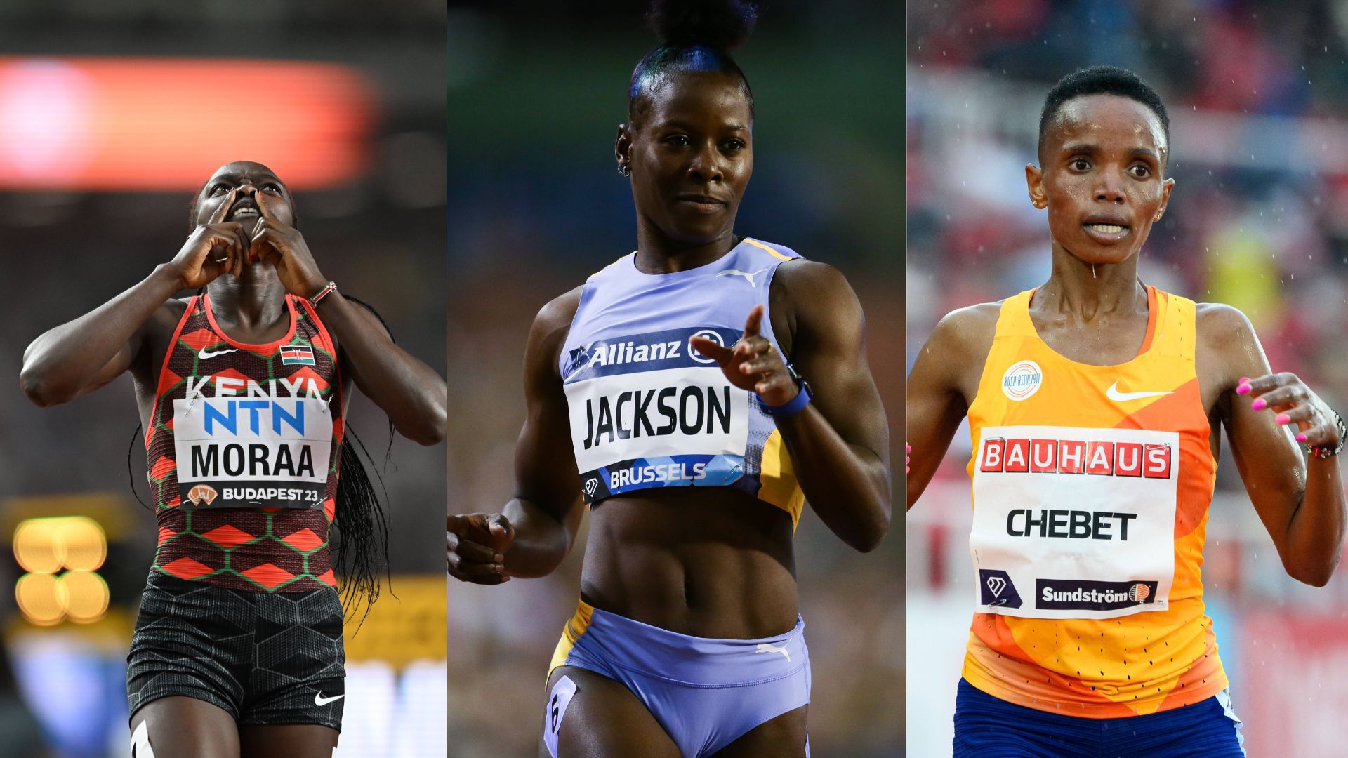 Mary Moraa Beatrice Chebet and Shericka Jackson among track stars