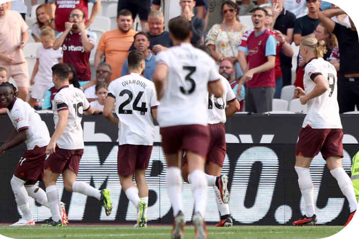 Man City makes it five wins out of five games against West Ham